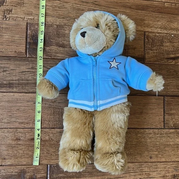 Build A Bear Teddy Bear Dance Team Hoody Sweatshirt Blue Athletic Collectible - Picture 7 of 10